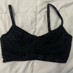 Leopard black bra
